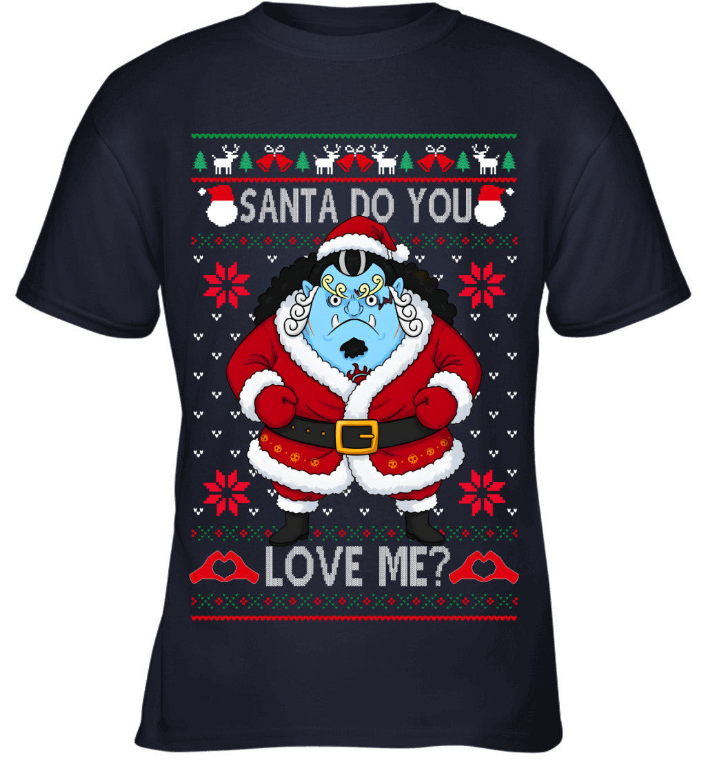 "Knight of the Sea" Jinbe One Piece Santa Do You Love Me Ugly Christmas T-Shirt