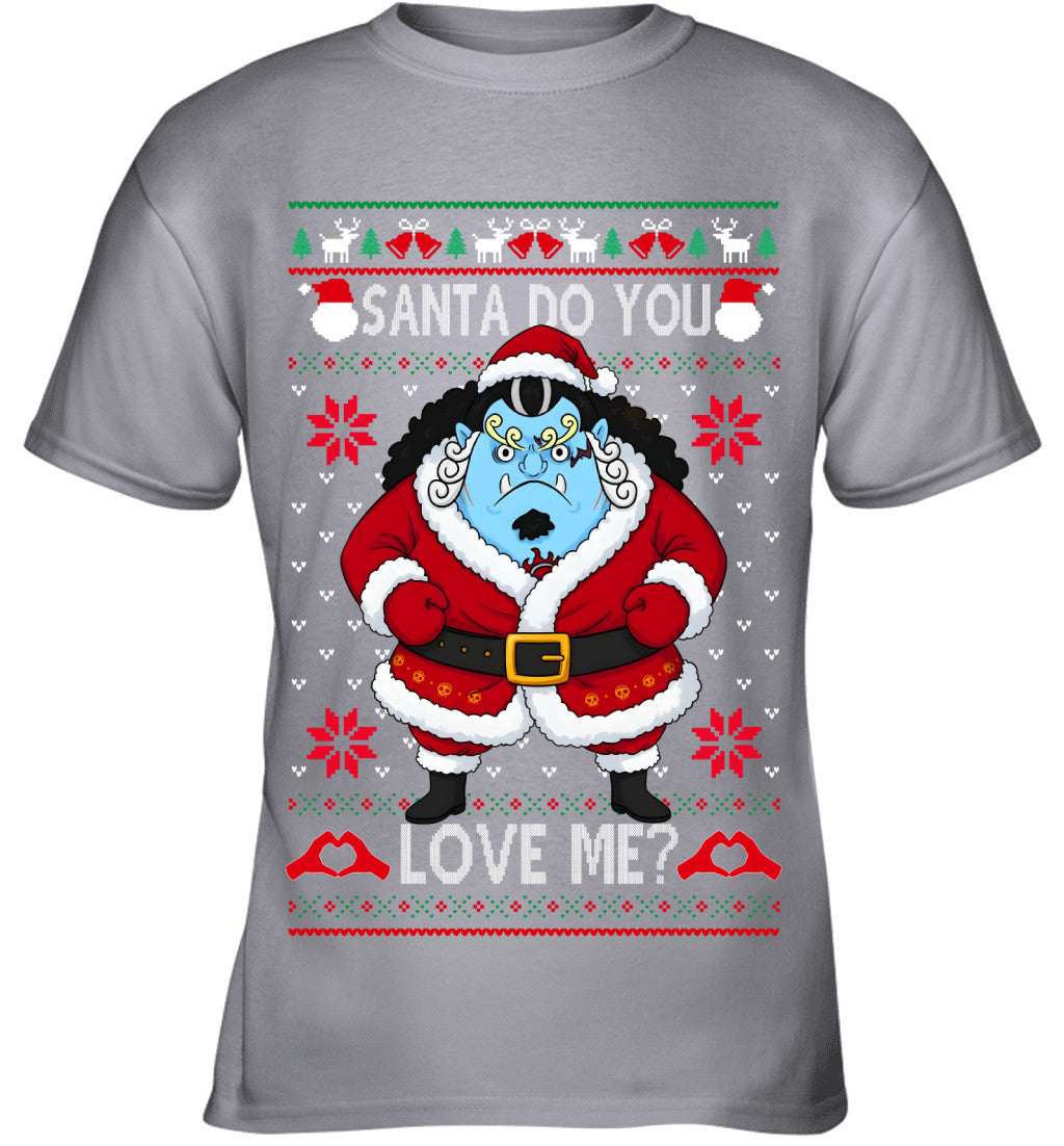 "Knight of the Sea" Jinbe One Piece Santa Do You Love Me Ugly Christmas T-Shirt