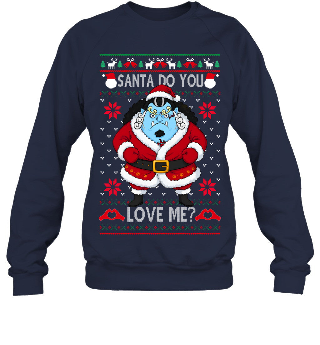 "Knight of the Sea" Jinbe One Piece Santa Do You Love Me Ugly Christmas T-Shirt