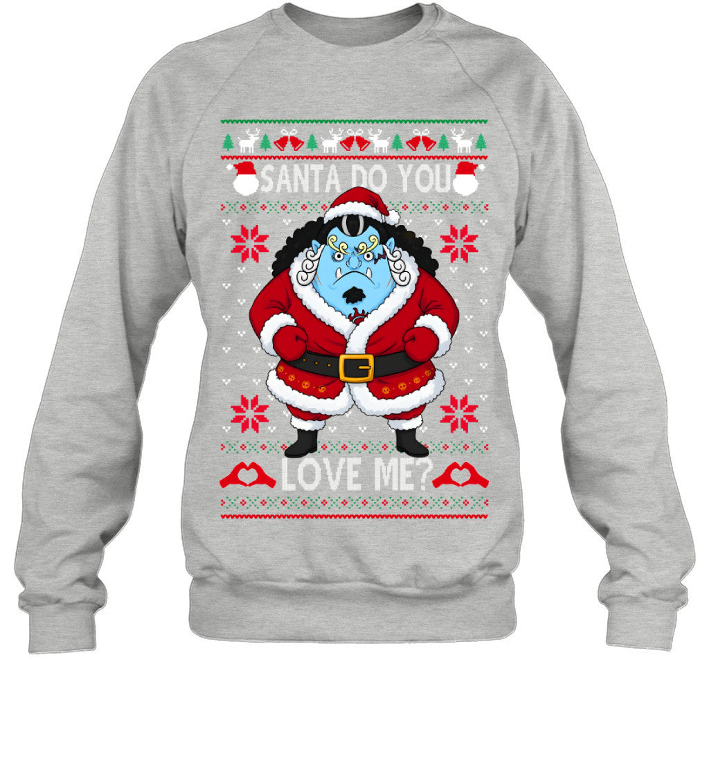 "Knight of the Sea" Jinbe One Piece Santa Do You Love Me Ugly Christmas T-Shirt