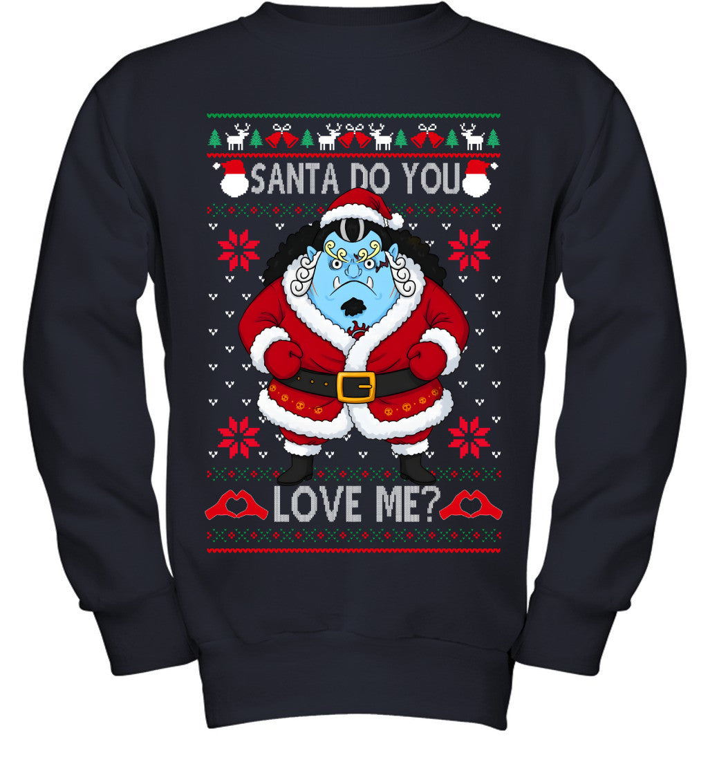 "Knight of the Sea" Jinbe One Piece Santa Do You Love Me Ugly Christmas T-Shirt