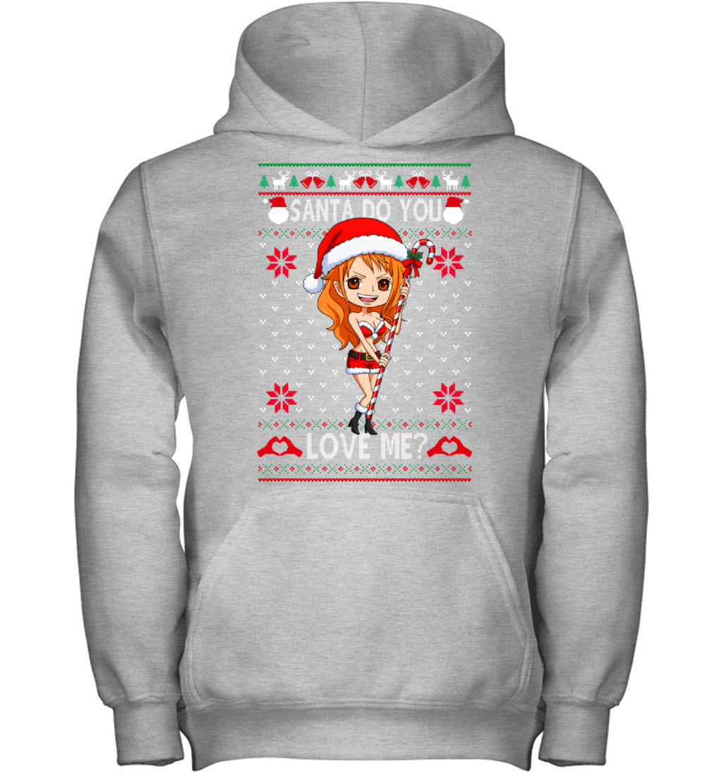 "Cat Burglar" Nami One Piece Santa Do You Love Me Ugly Christmas T-Shirt