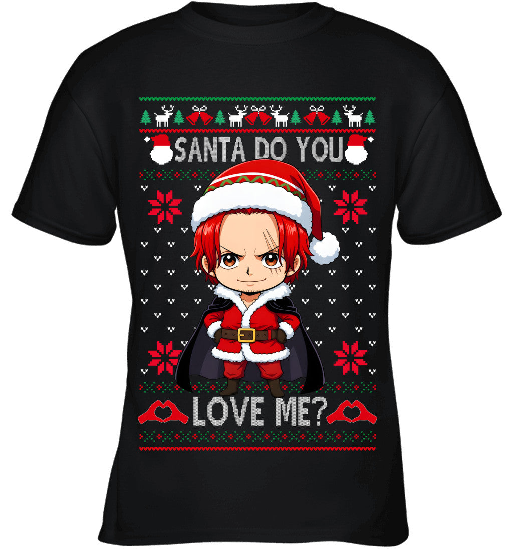 "Red Hair" Shanks One Piece Santa Do You Love Me Ugly Christmas T-Shirt