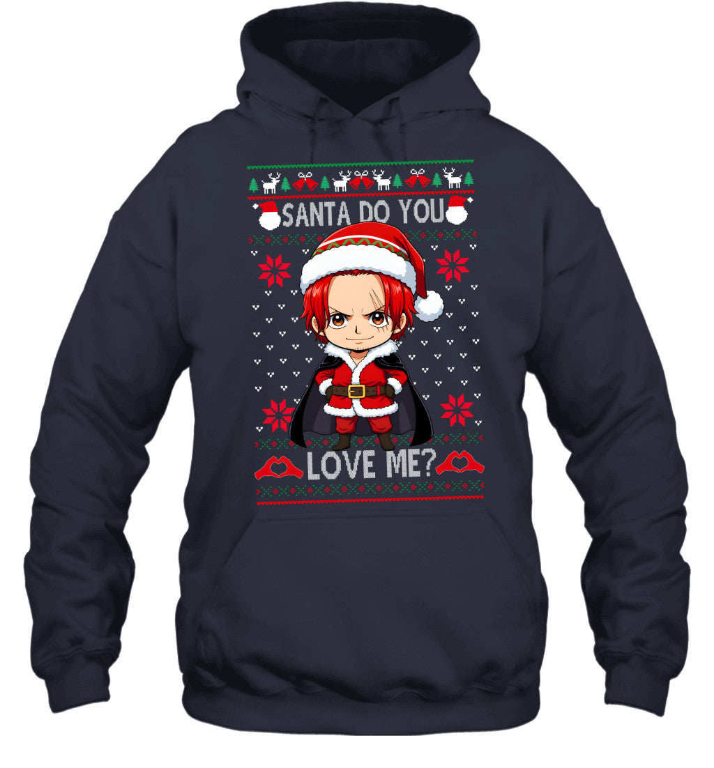 "Red Hair" Shanks One Piece Santa Do You Love Me Ugly Christmas T-Shirt