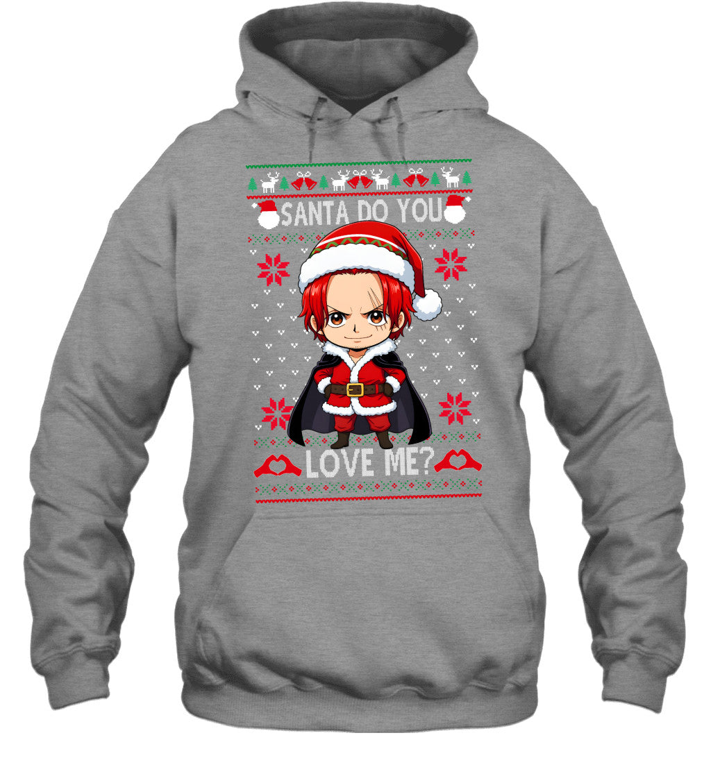 "Red Hair" Shanks One Piece Santa Do You Love Me Ugly Christmas T-Shirt