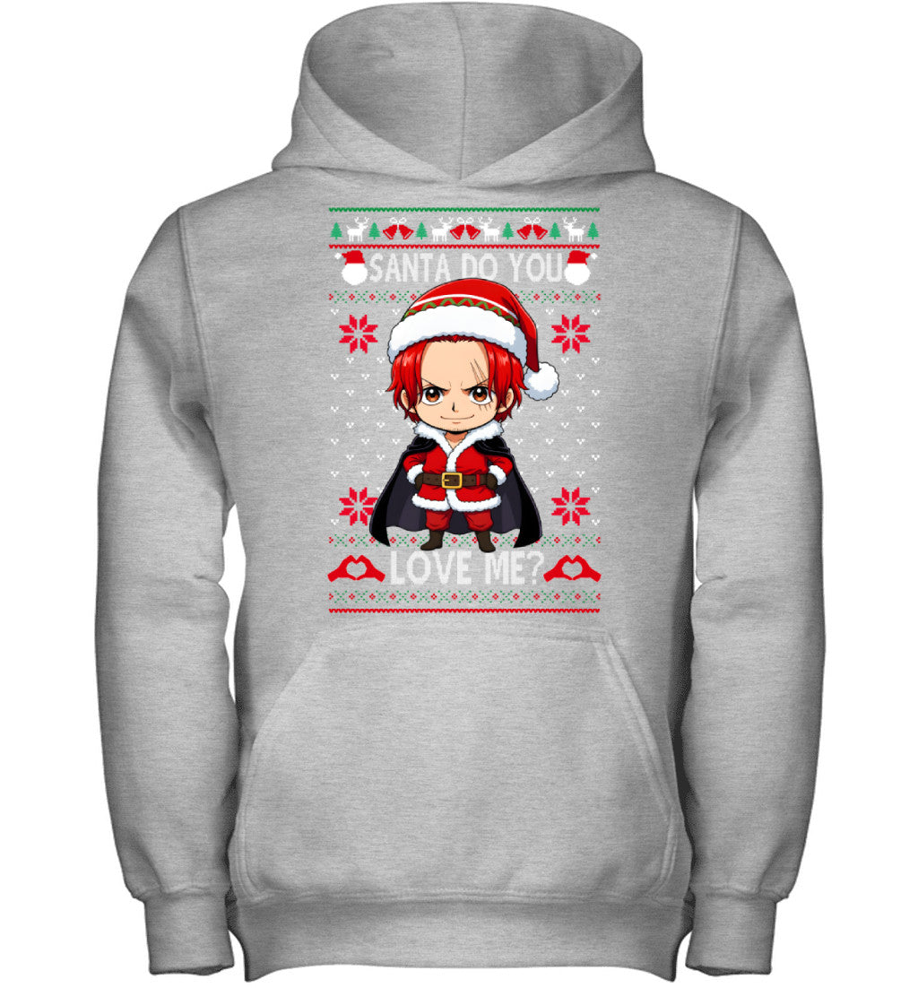 "Red Hair" Shanks One Piece Santa Do You Love Me Ugly Christmas T-Shirt