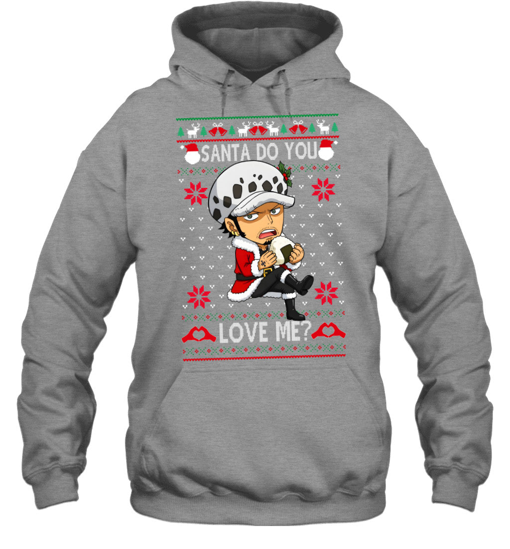 Trafalgar Law One Piece Santa Do You Love Me Ugly Christmas T-Shirt