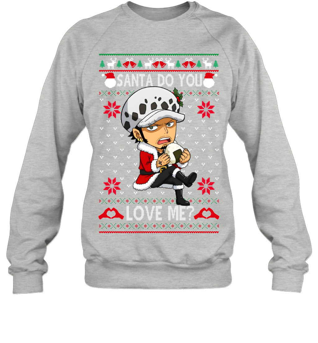 Trafalgar Law One Piece Santa Do You Love Me Ugly Christmas T-Shirt