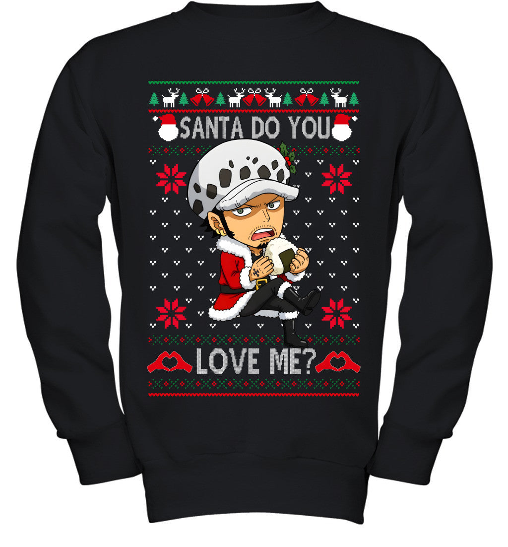 Trafalgar Law One Piece Santa Do You Love Me Ugly Christmas T-Shirt