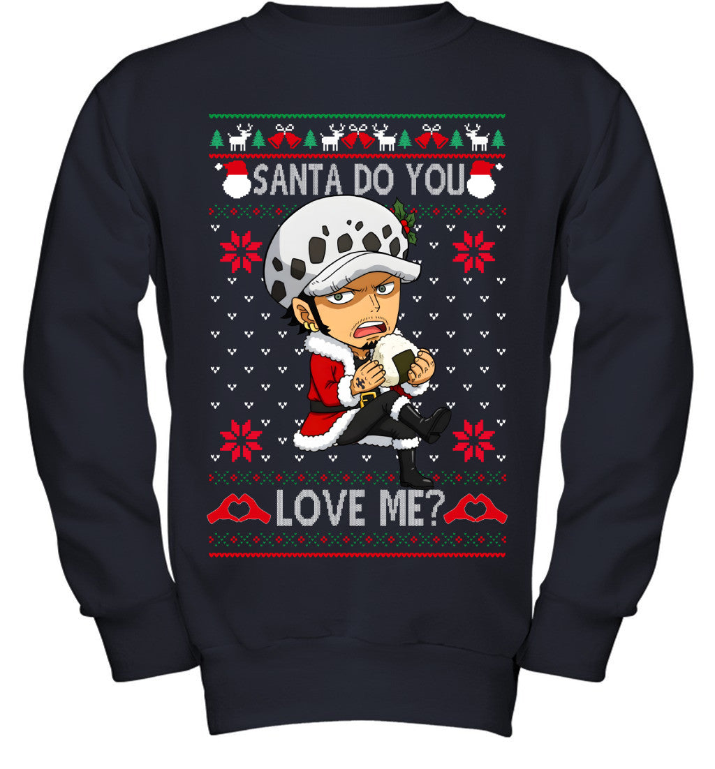Trafalgar Law One Piece Santa Do You Love Me Ugly Christmas T-Shirt