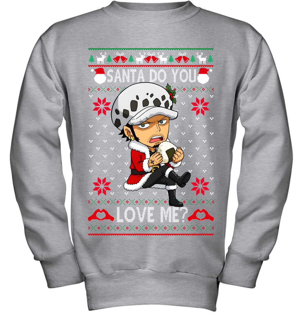 Trafalgar Law One Piece Santa Do You Love Me Ugly Christmas T-Shirt