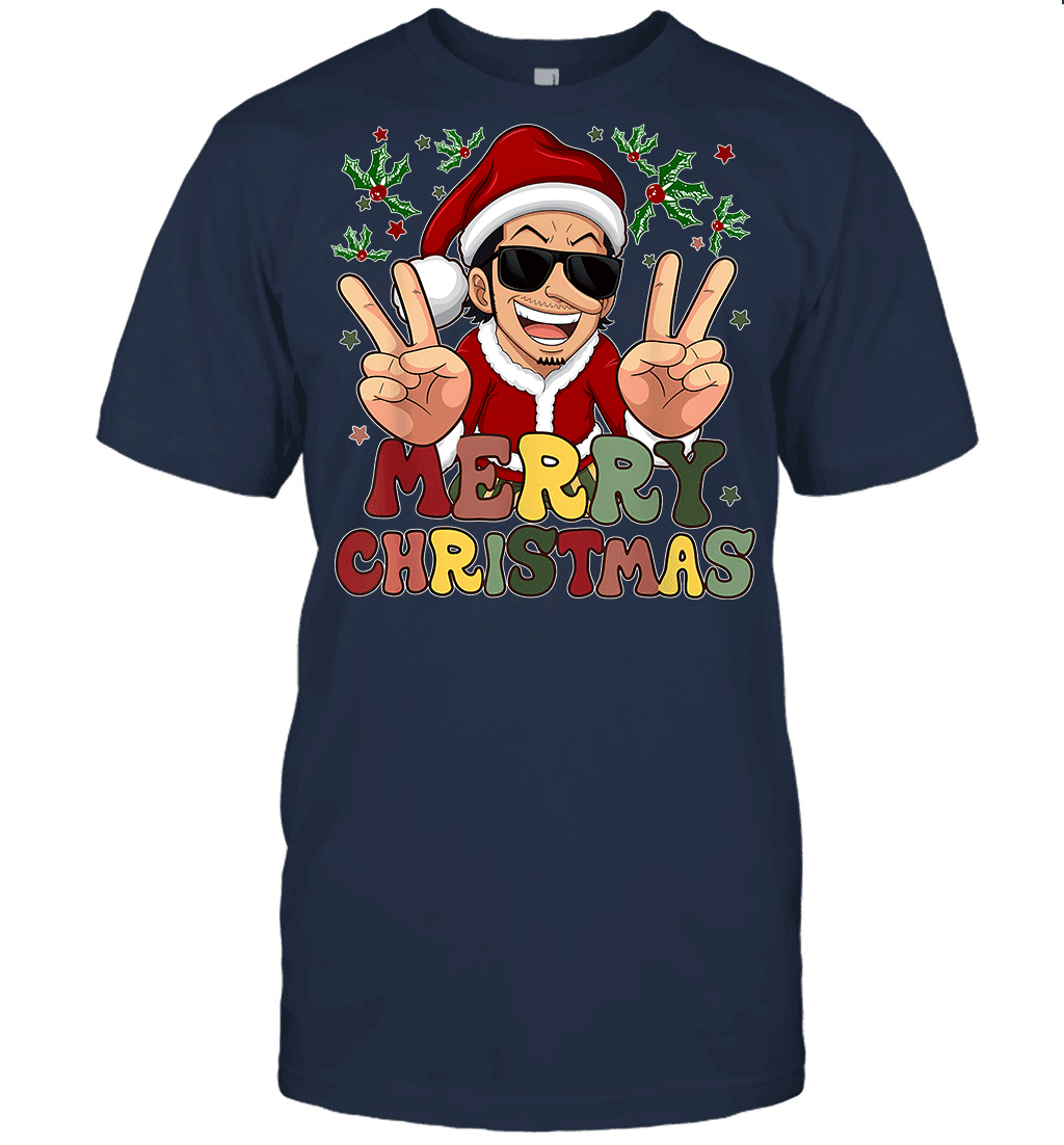 One Piece Usopp Christmas Funny Santa Style Graphic T-shirt