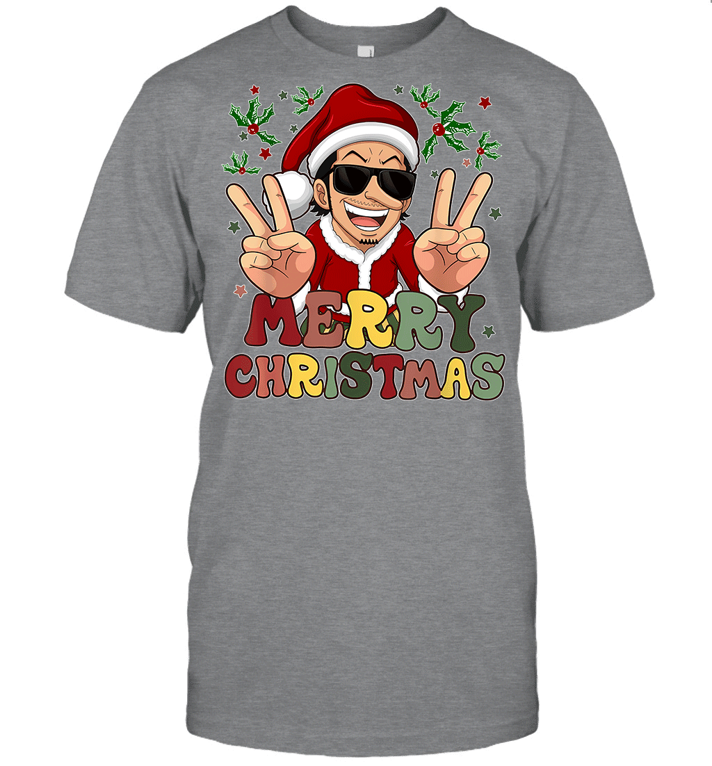 One Piece Usopp Christmas Funny Santa Style Graphic T-shirt