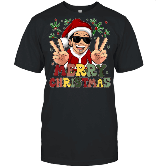 One Piece Usopp Christmas Funny Santa Style Graphic T-shirt