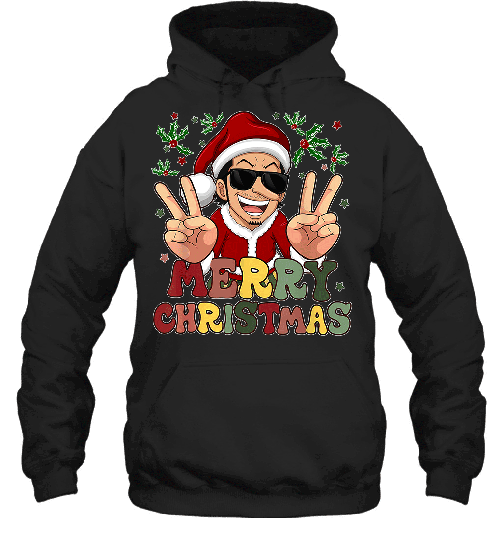 One Piece Usopp Christmas Funny Santa Style Graphic T-shirt