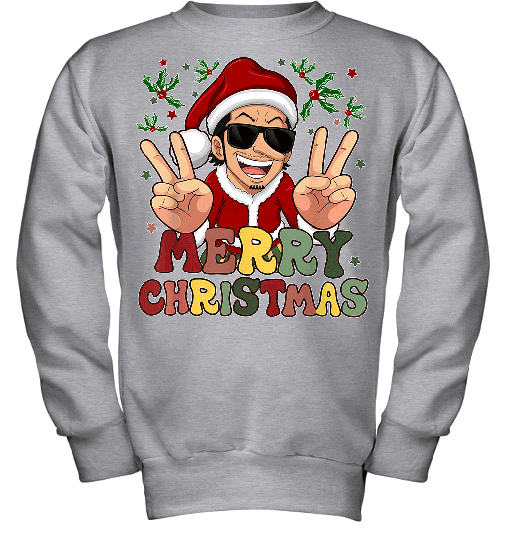 One Piece Usopp Christmas Funny Santa Style Graphic T-shirt