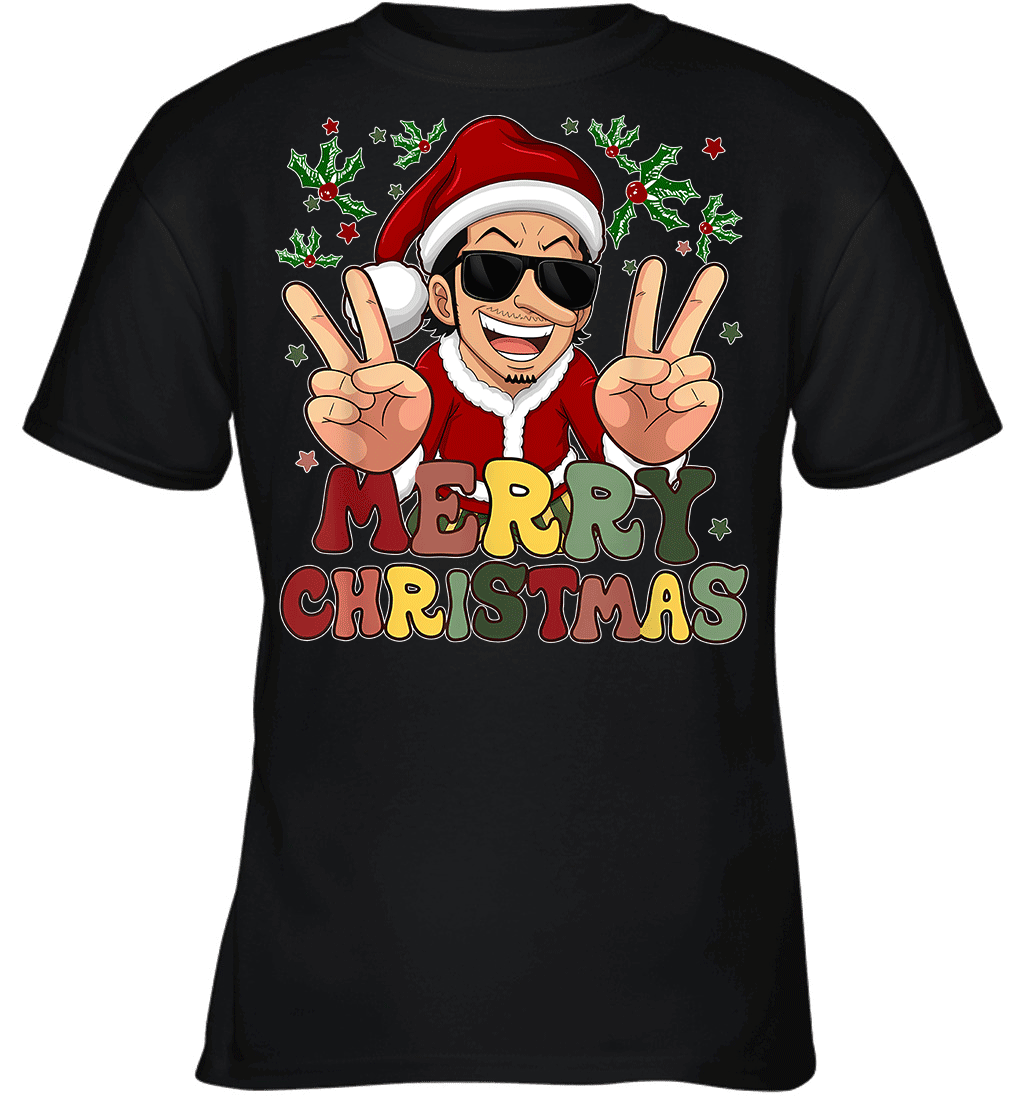One Piece Usopp Christmas Funny Santa Style Graphic T-shirt