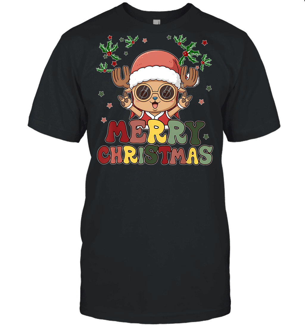 One Piece Chopper Christmas Funny Santa Style Graphic T-shirt