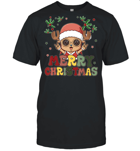 One Piece Chopper Christmas Funny Santa Style Graphic T-shirt