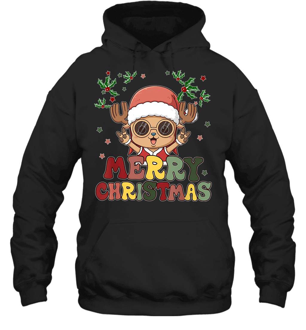 One Piece Chopper Christmas Funny Santa Style Graphic T-shirt