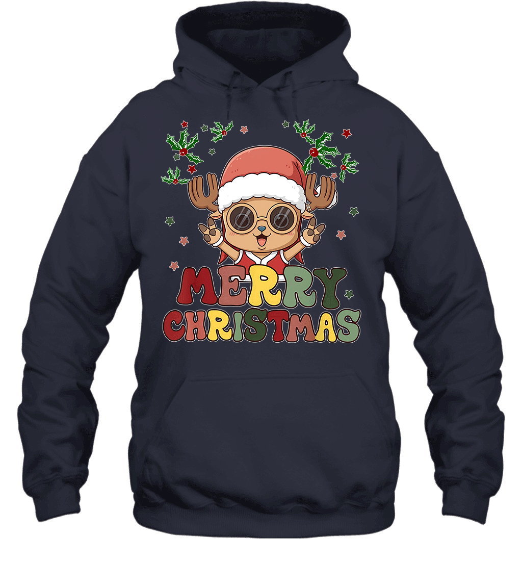 One Piece Chopper Christmas Funny Santa Style Graphic T-shirt