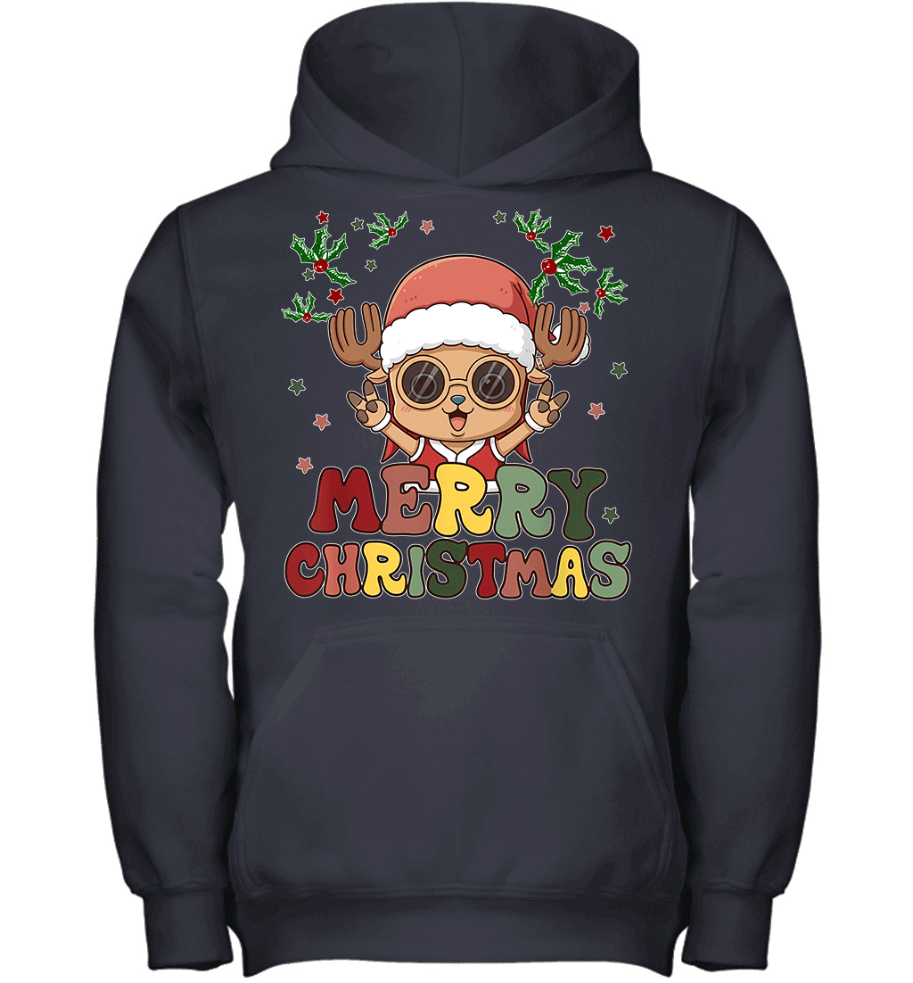 One Piece Chopper Christmas Funny Santa Style Graphic T-shirt