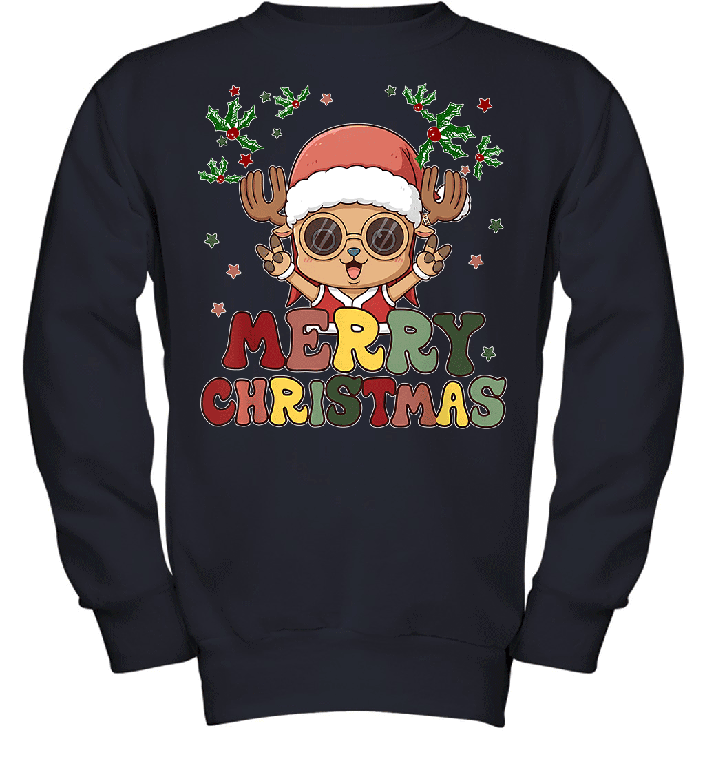 One Piece Chopper Christmas Funny Santa Style Graphic T-shirt