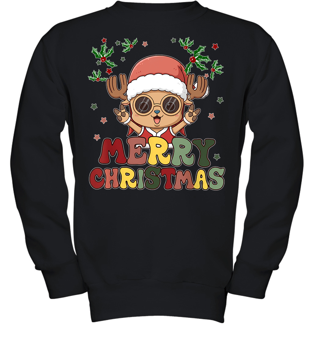 One Piece Chopper Christmas Funny Santa Style Graphic T-shirt