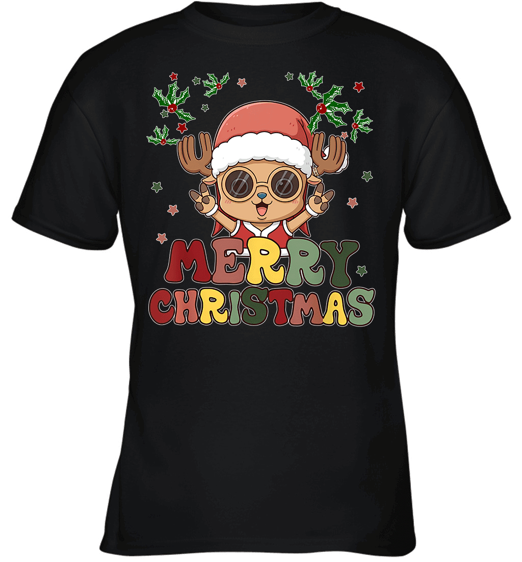 One Piece Chopper Christmas Funny Santa Style Graphic T-shirt