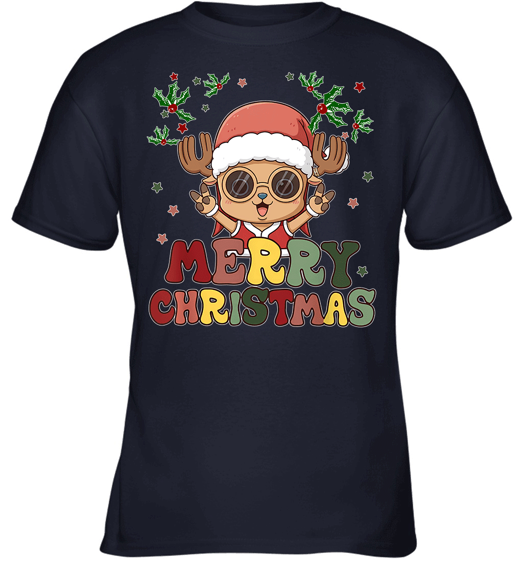 One Piece Chopper Christmas Funny Santa Style Graphic T-shirt