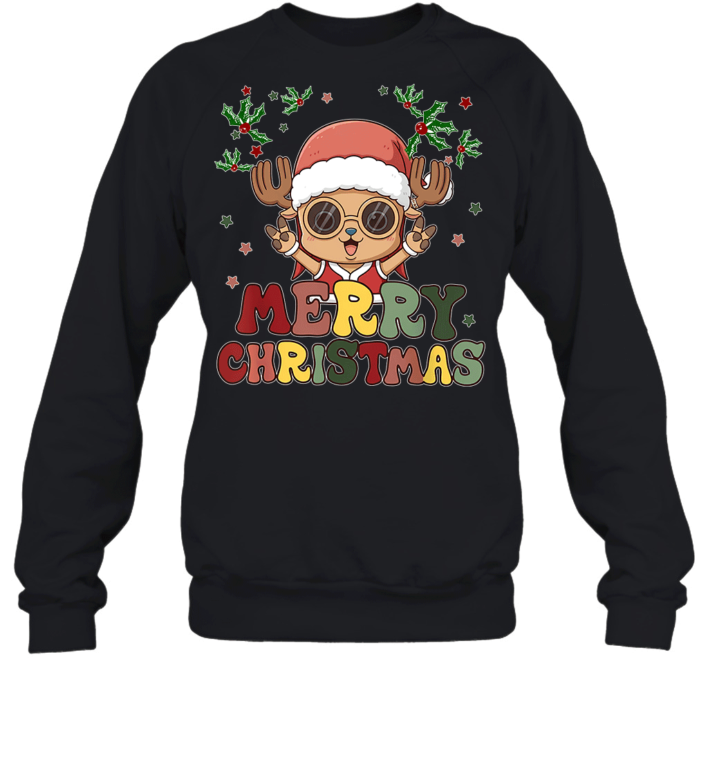 One Piece Chopper Christmas Funny Santa Style Graphic T-shirt