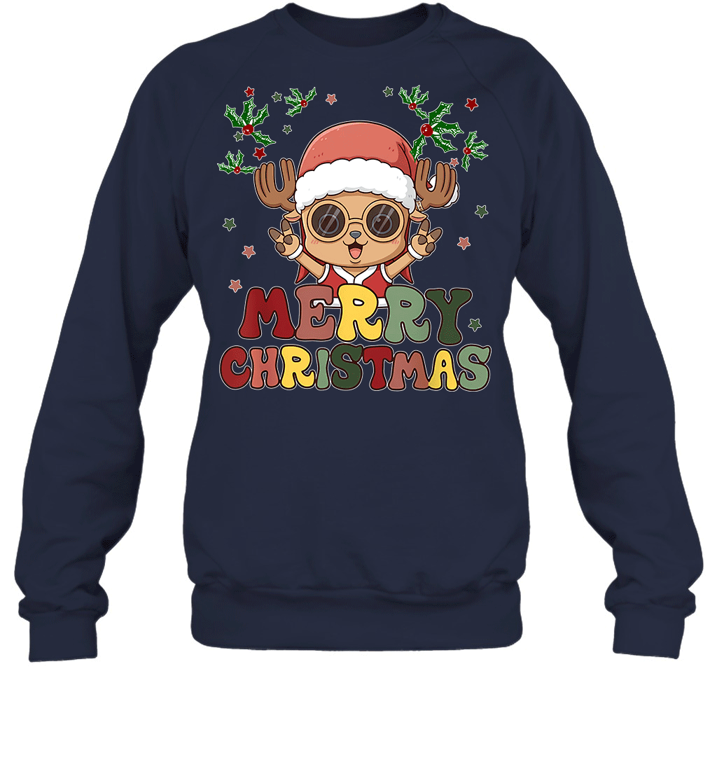 One Piece Chopper Christmas Funny Santa Style Graphic T-shirt
