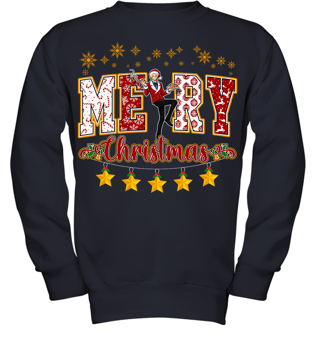 One Piece Sanji Spreads Christmas Cheer Graphic T-shirt