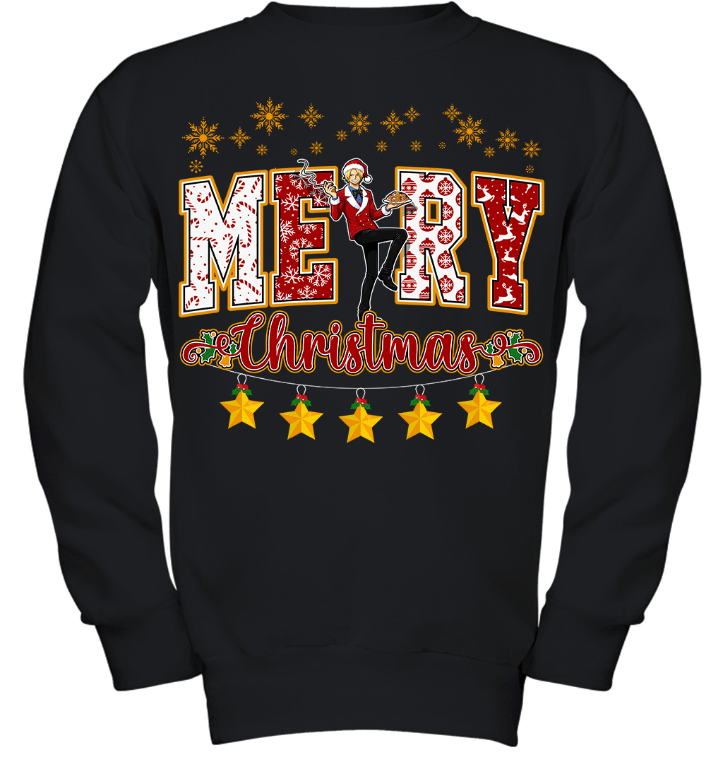 One Piece Sanji Spreads Christmas Cheer Graphic T-shirt