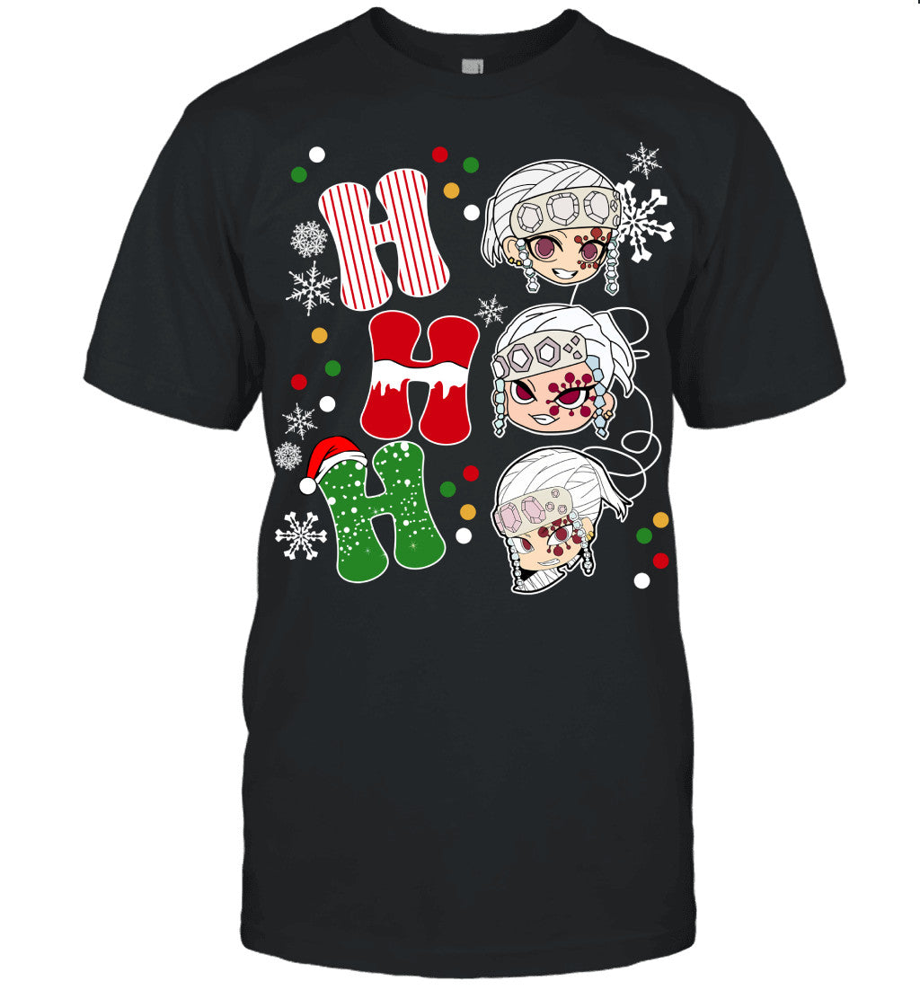 Tengen Uzui Demon Slayer Ho Ho Ho Merry Christmas Graphic T-shirt