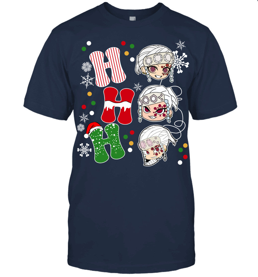 Tengen Uzui Demon Slayer Ho Ho Ho Merry Christmas Graphic T-shirt