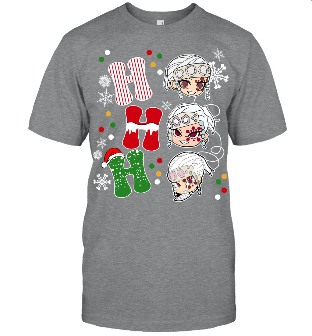Tengen Uzui Demon Slayer Ho Ho Ho Merry Christmas Graphic T-shirt