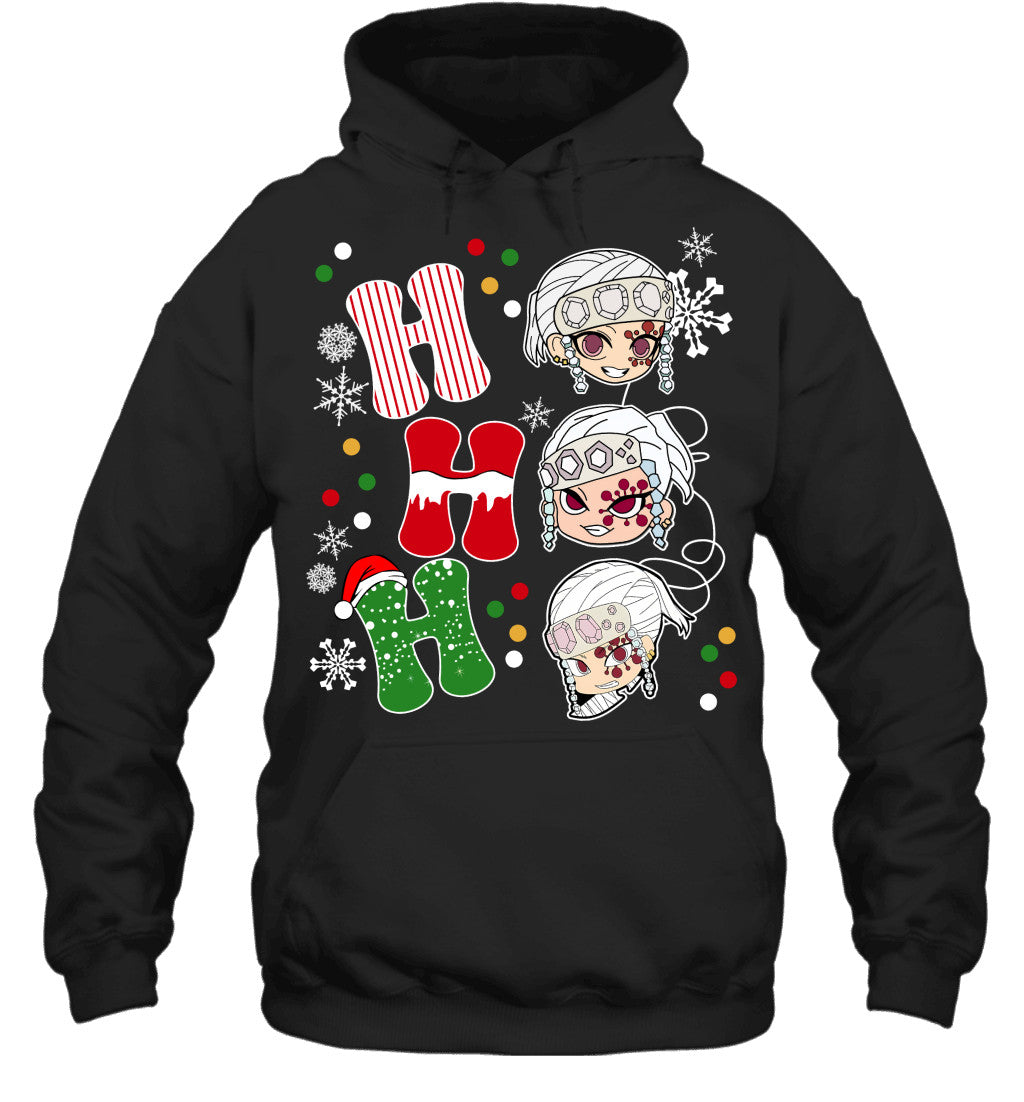 Tengen Uzui Demon Slayer Ho Ho Ho Merry Christmas Graphic T-shirt