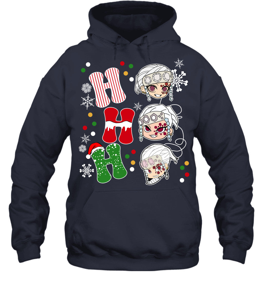 Tengen Uzui Demon Slayer Ho Ho Ho Merry Christmas Graphic T-shirt