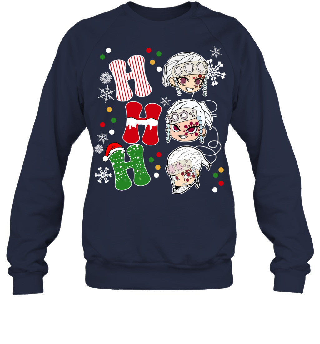 Tengen Uzui Demon Slayer Ho Ho Ho Merry Christmas Graphic T-shirt