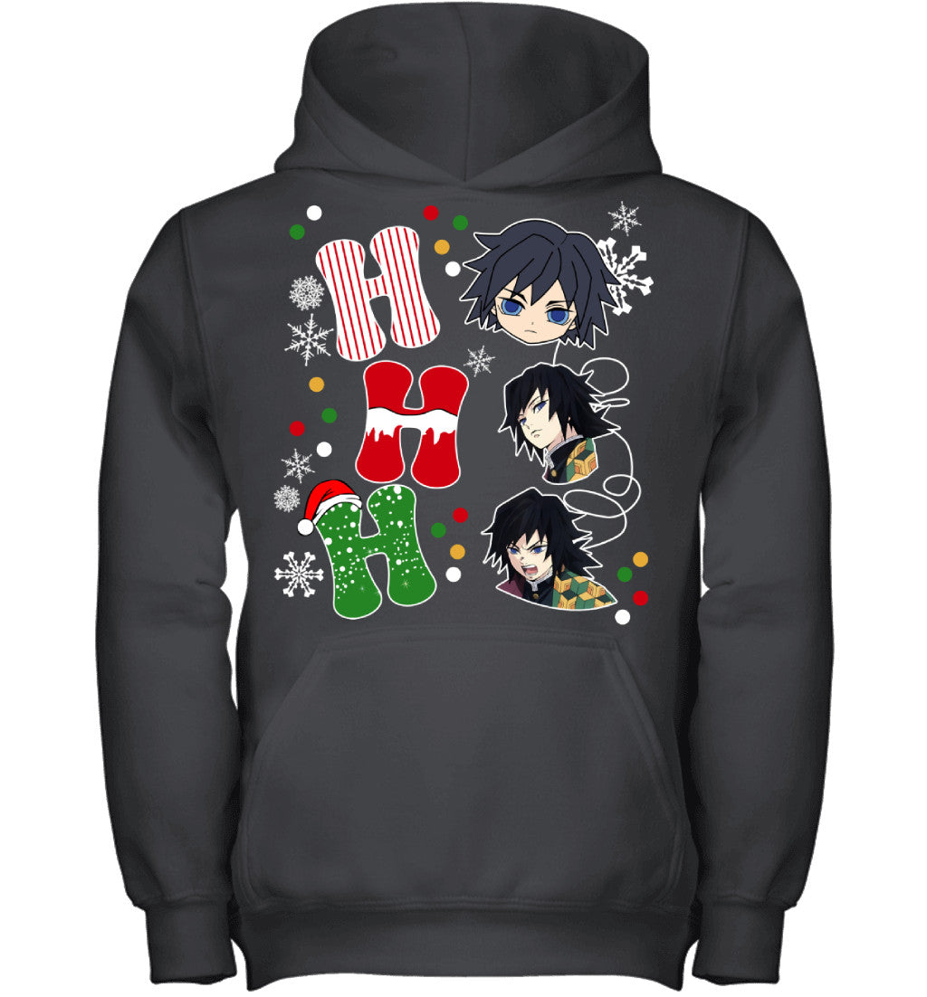 Giyu Tomioka Demon Slayer Ho Ho Ho Merry Christmas Graphic T-shirt