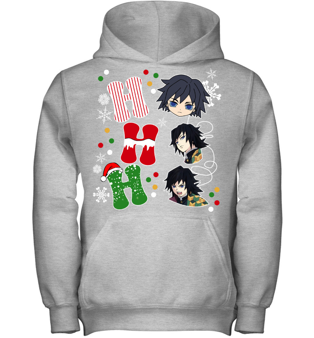 Giyu Tomioka Demon Slayer Ho Ho Ho Merry Christmas Graphic T-shirt