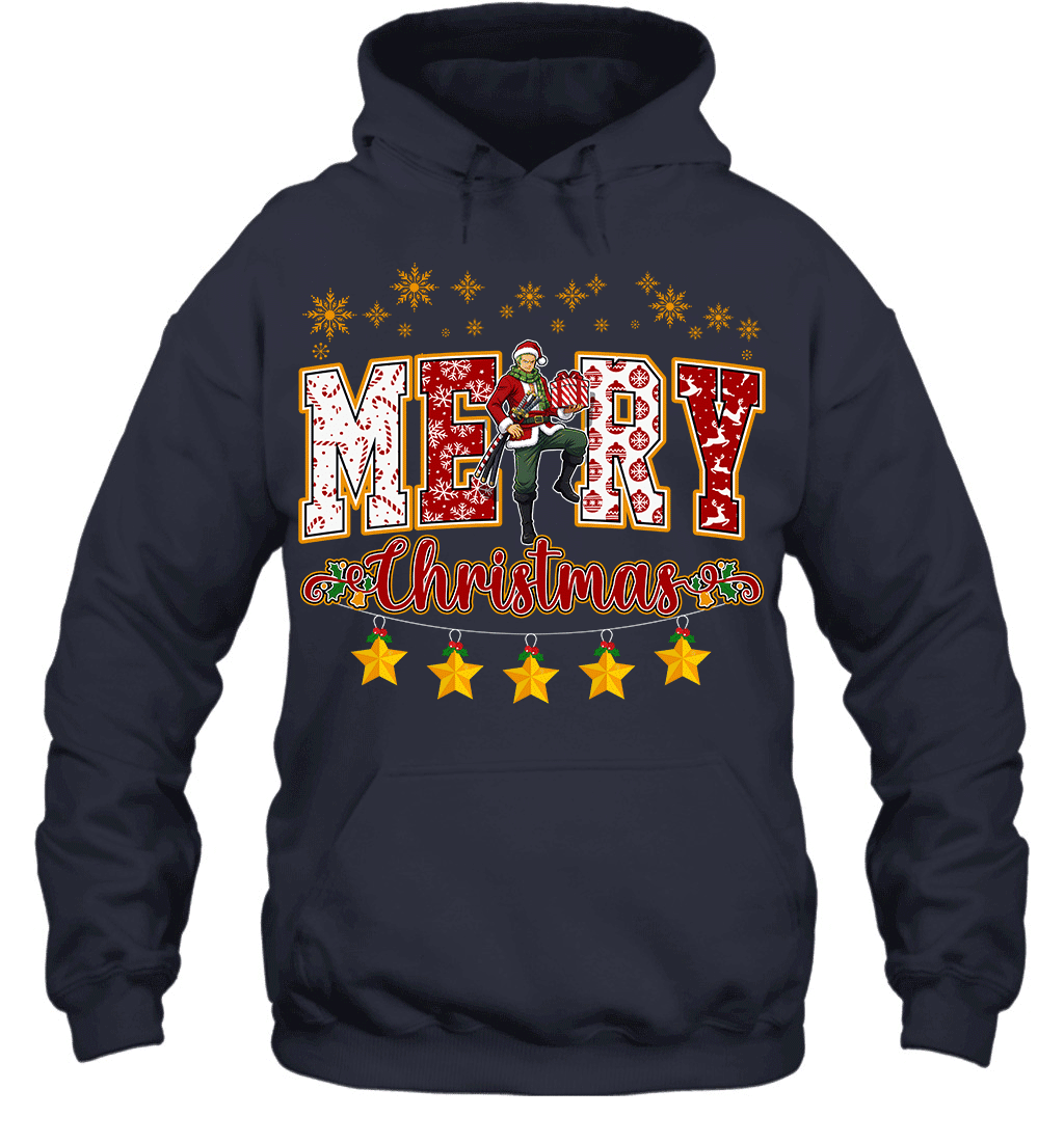 One Piece Roronoa Zoro Spreads Christmas Cheer Graphic T-shirt