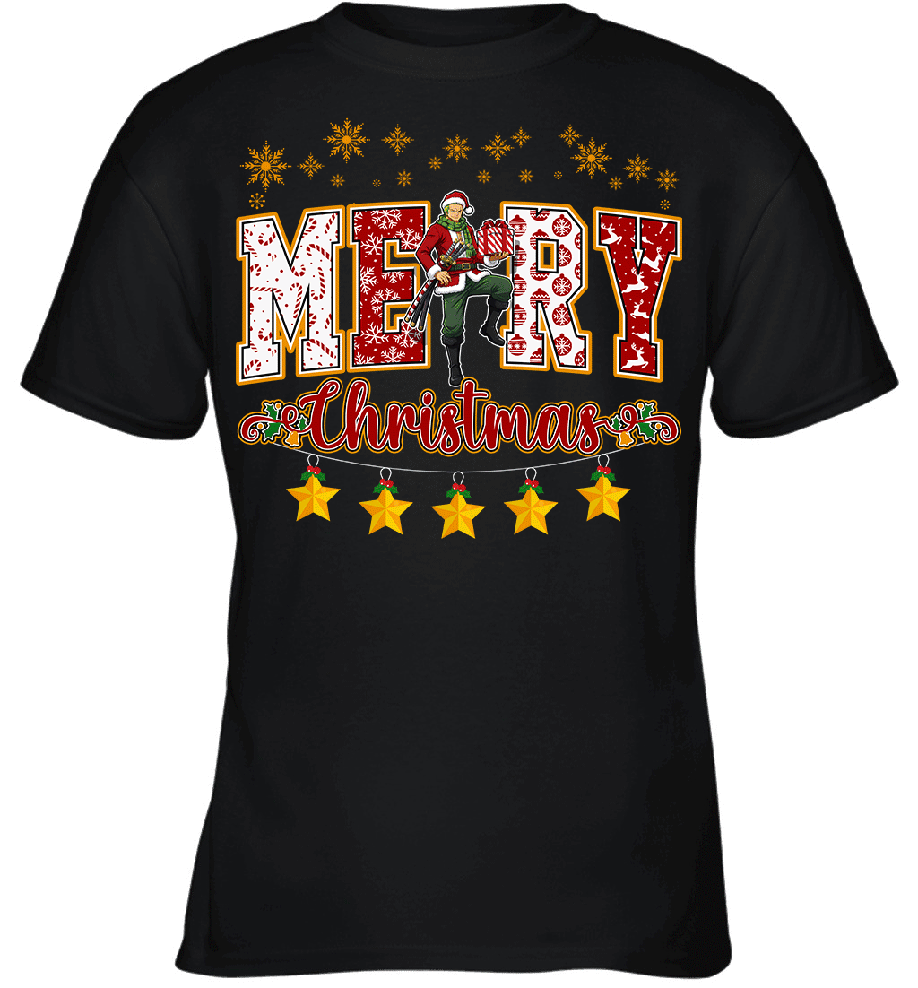 One Piece Roronoa Zoro Spreads Christmas Cheer Graphic T-shirt