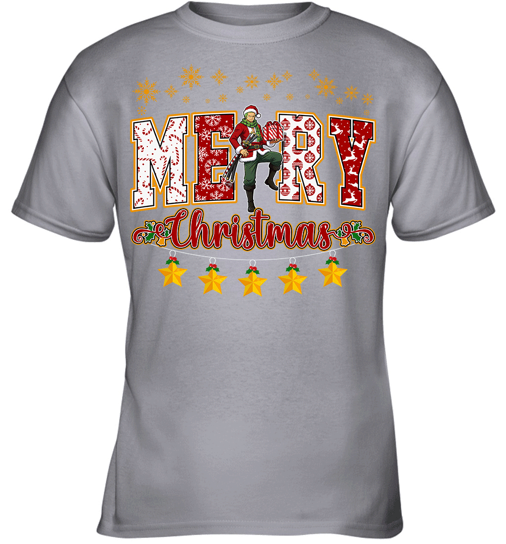 One Piece Roronoa Zoro Spreads Christmas Cheer Graphic T-shirt