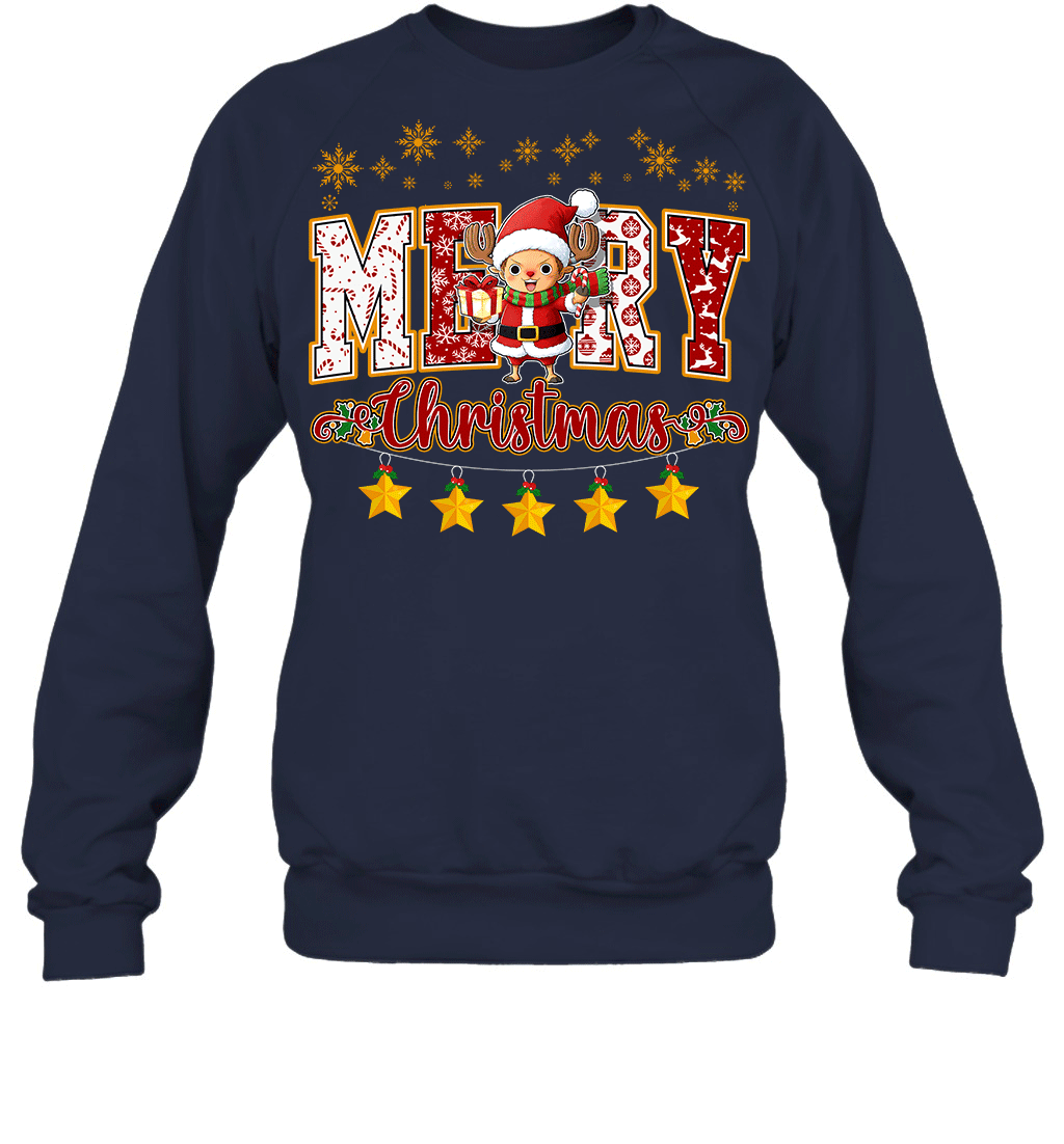 One Piece Chopper Spreads Christmas Cheer Graphic T-shirt