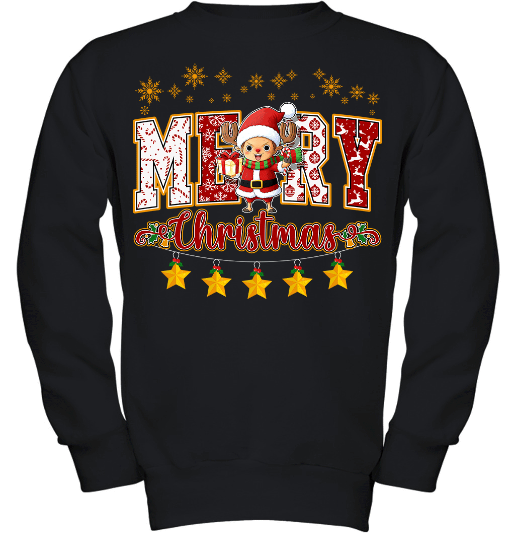 One Piece Chopper Spreads Christmas Cheer Graphic T-shirt