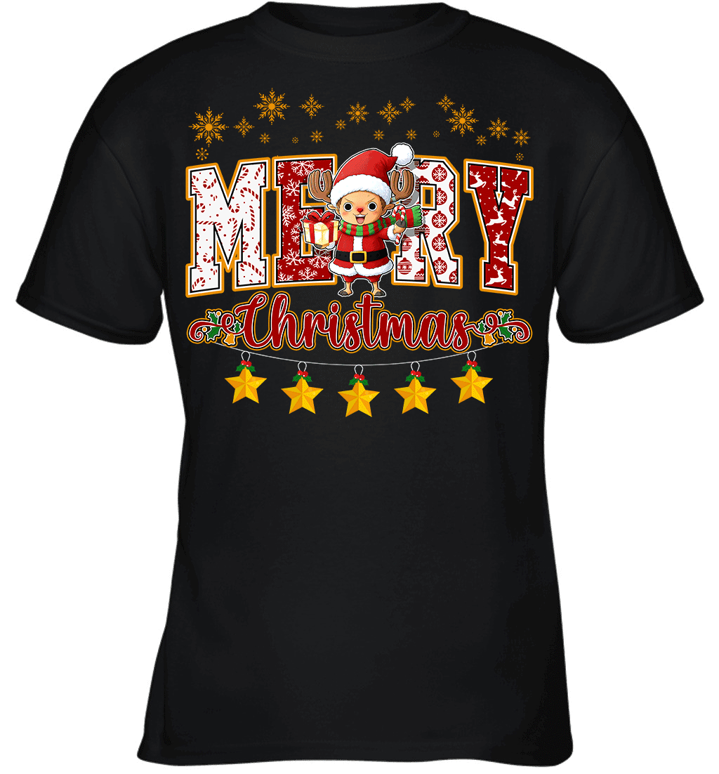 One Piece Chopper Spreads Christmas Cheer Graphic T-shirt