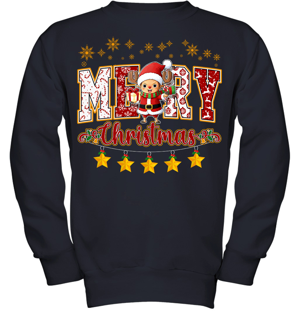 One Piece Chopper Spreads Christmas Cheer Graphic T-shirt