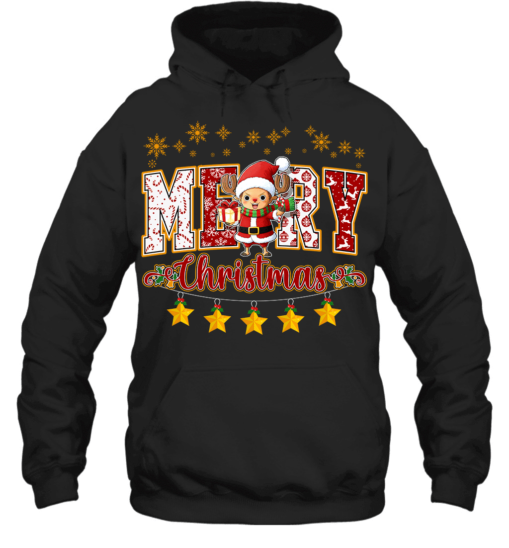 One Piece Chopper Spreads Christmas Cheer Graphic T-shirt
